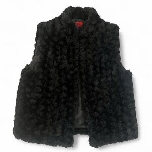 Elle Black Faux Fur Vest